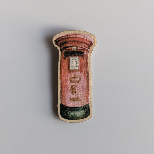 British "Post Box" Wooden Fridge Magnet