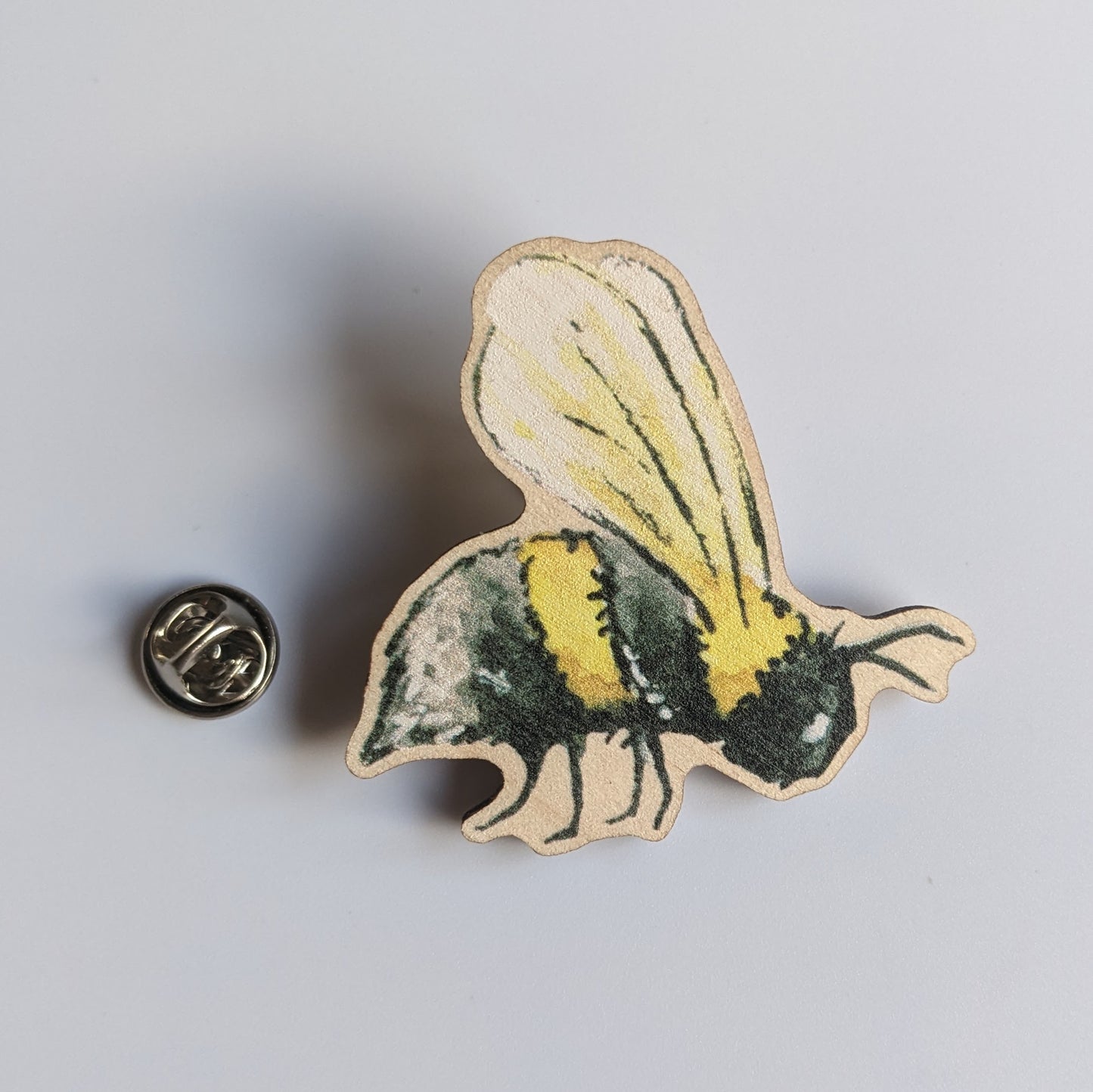 "Honey" Wooden Pin Badge