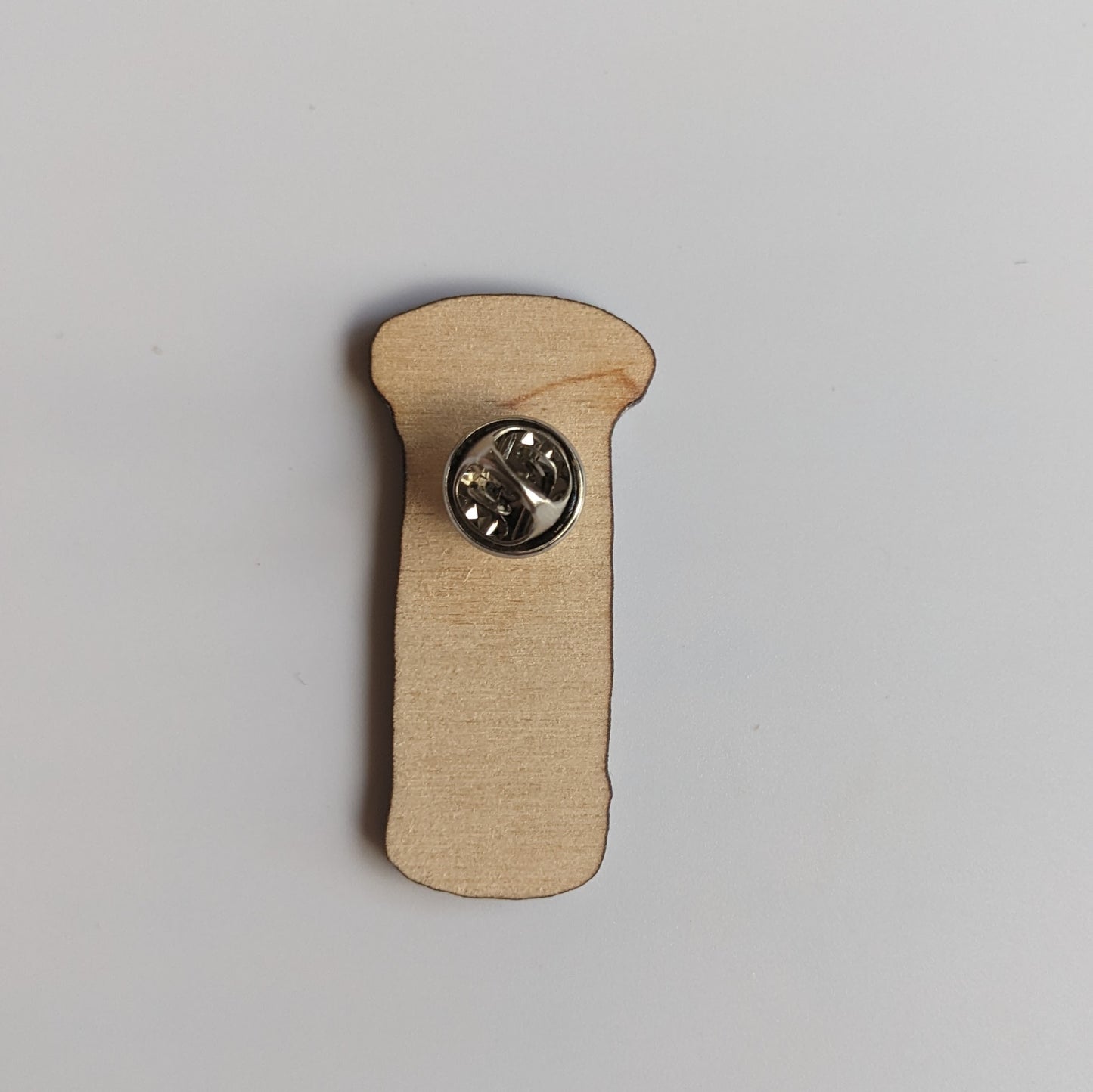 British "Post Box" Wooden Pin Badge