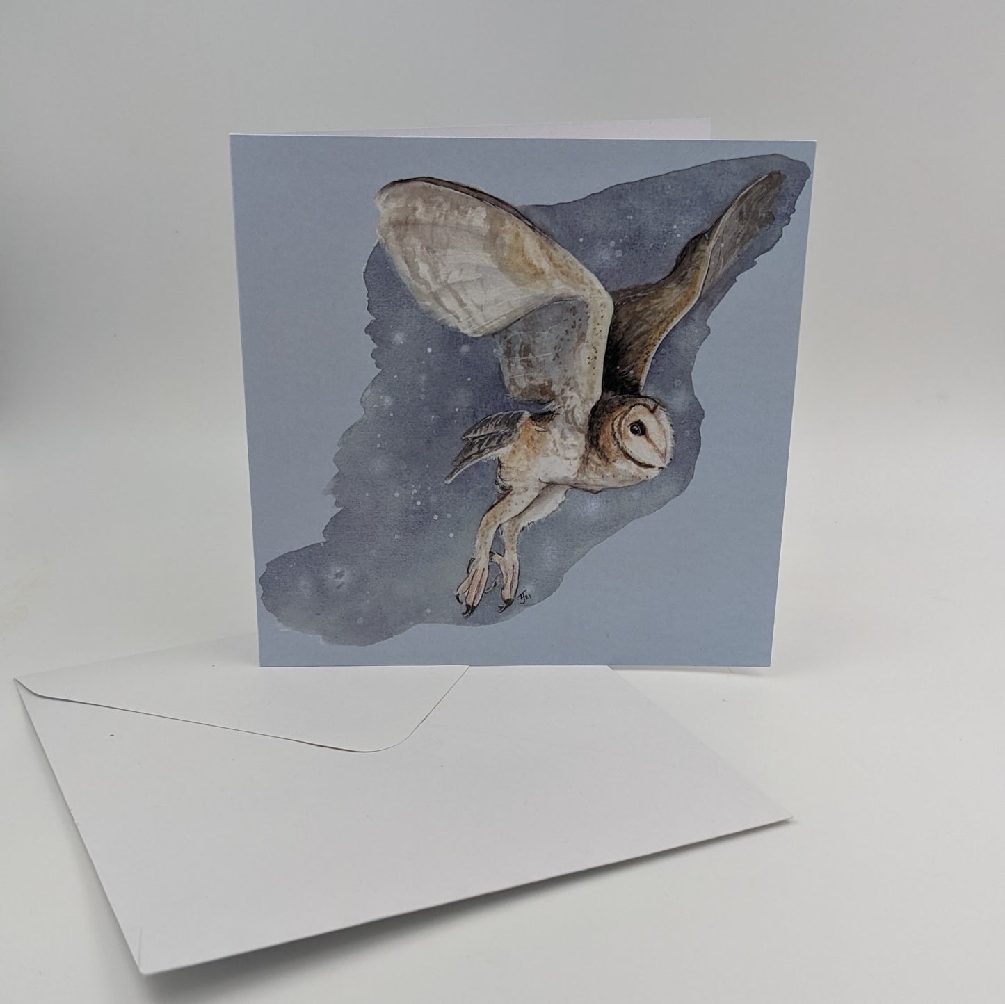 "Silent Night" Owl Blank Greetings Card