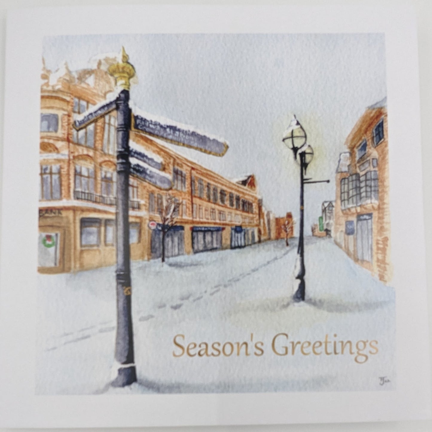 "Seasons Greetings from Stafford" Blank Greetings Card