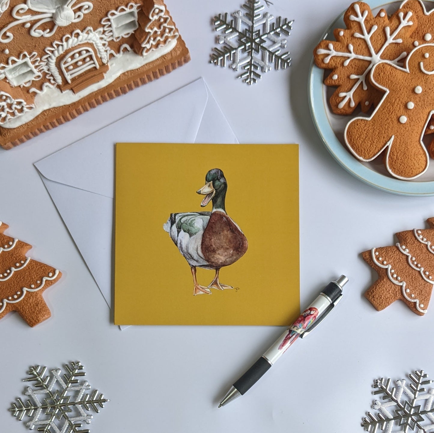 "The Duke" Mallard Duck Blank Greetings Card
