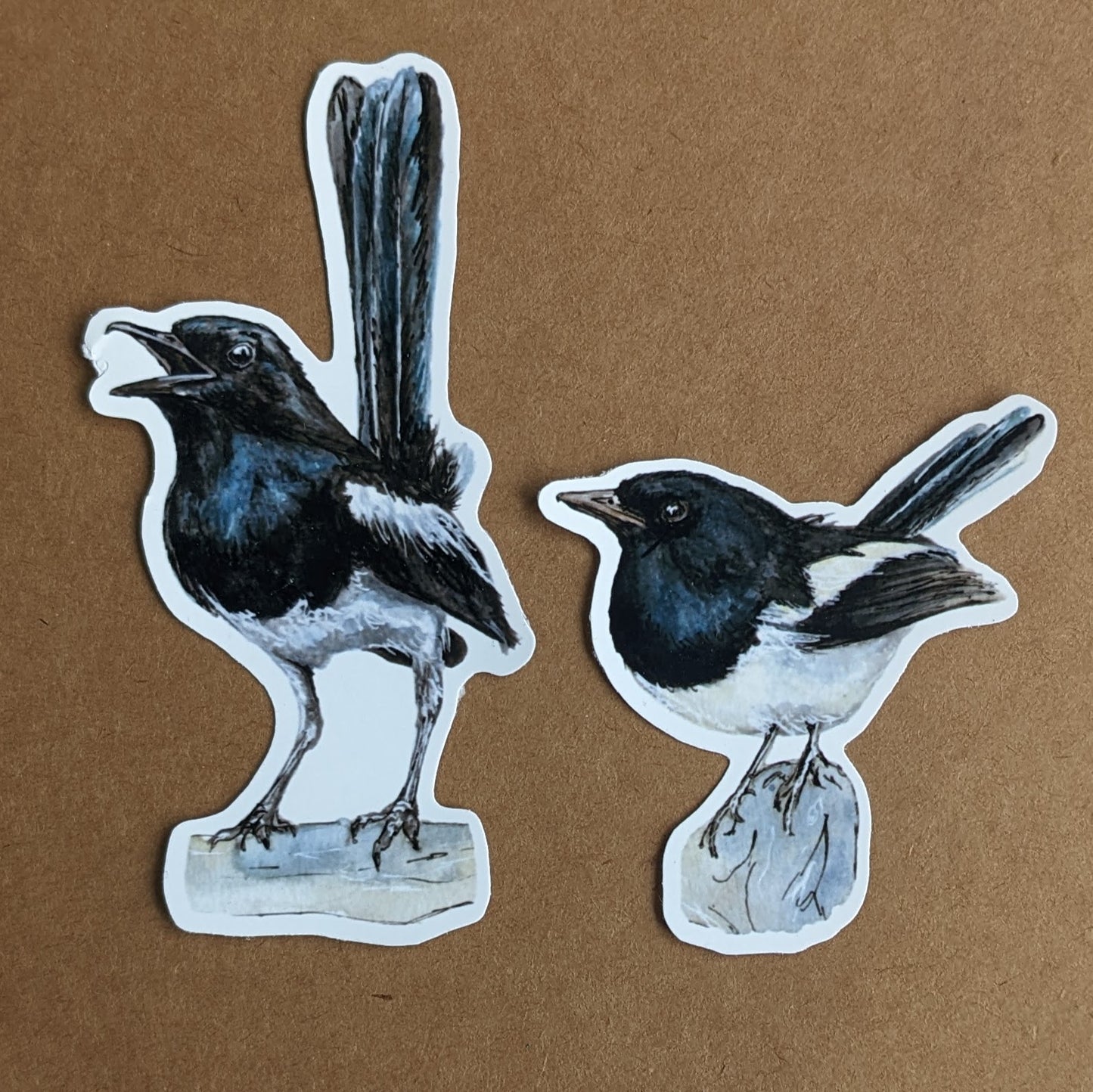 Set of Magpie Stickers "Two for Joy"