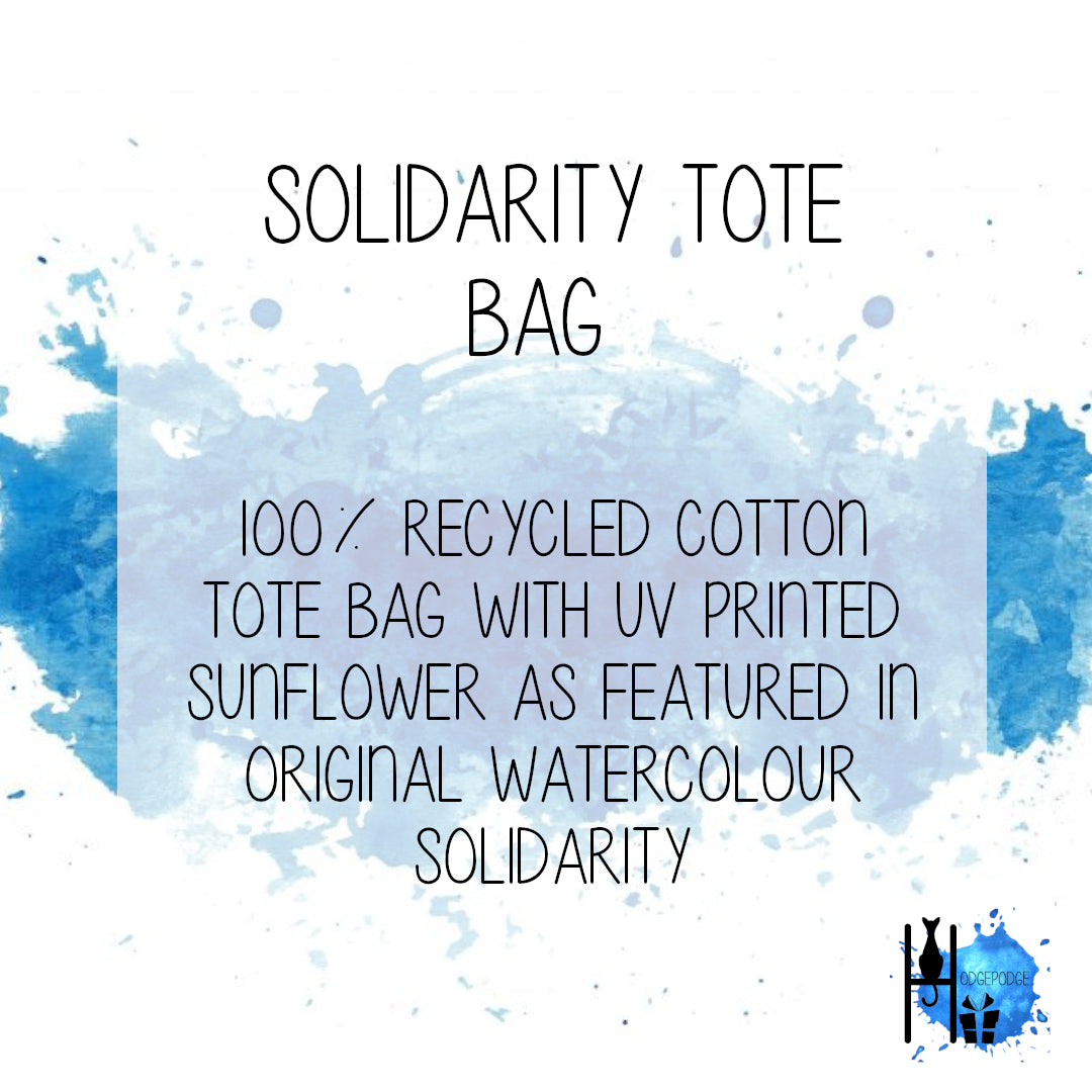 "Solidarity" Sunflower Tote Bag